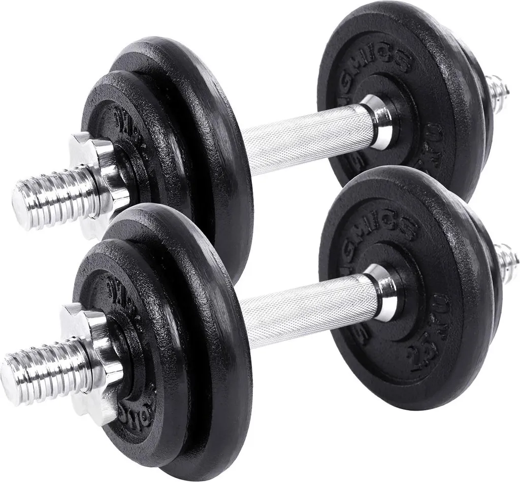 Ensemble d'haltères en fonte pour renforcement musculaire et fitness pro