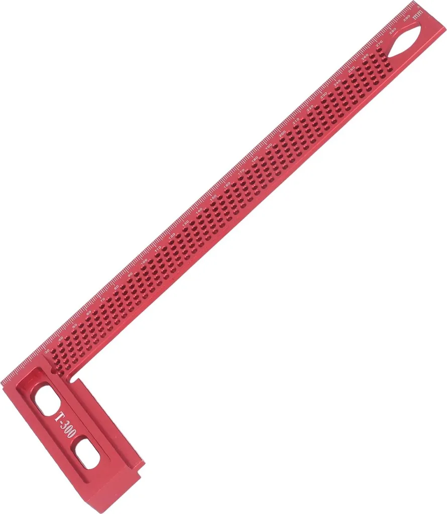 Règle d'équerrage en aluminium pour menuisier, équerre de cadre rouge - 19