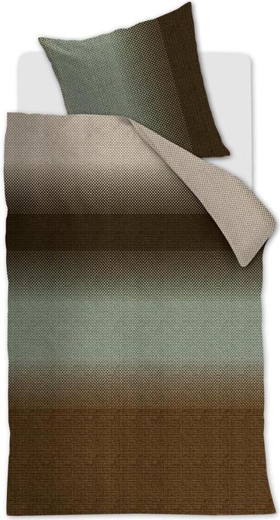 Beddinghouse Mako-Satin-Bettwäsche-Garnitur Duco Farbe Olive Green Größe 135x200 cm + 80x80 cm