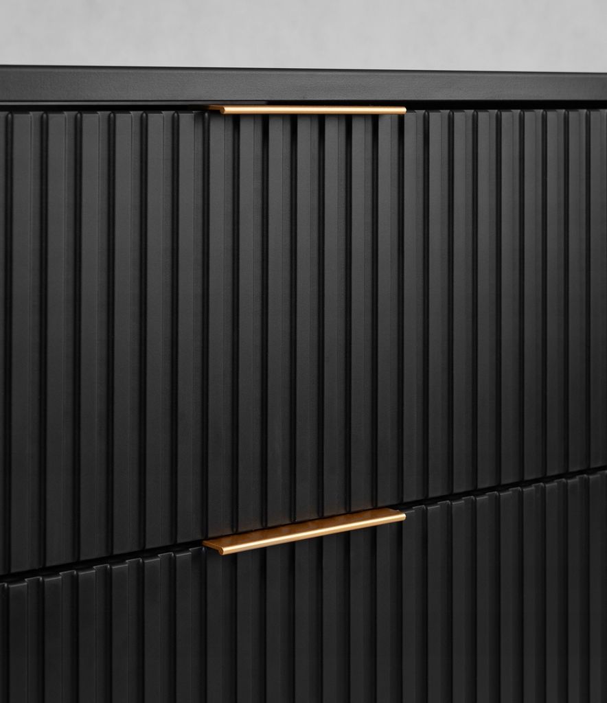 Rodan | Waschbeckunterschrank 80cm | Schwarz Matt - Holz | Produktbild 6