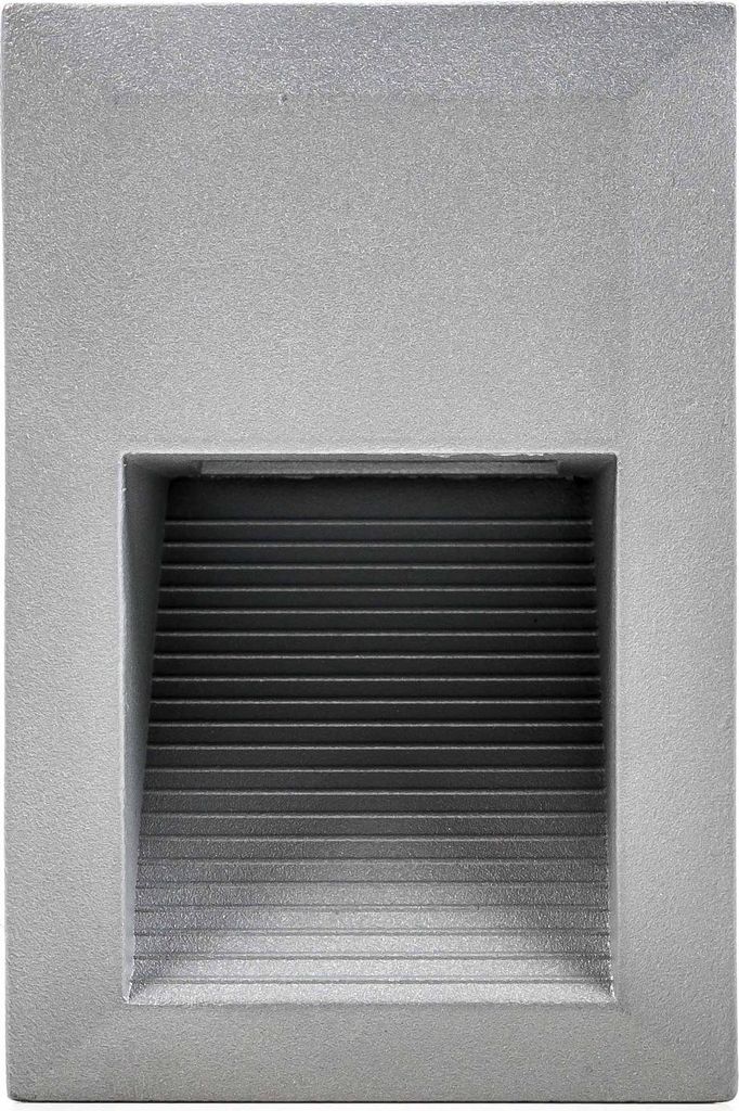 LED-Wandeinbaustrahler von Outdoor Lights aus Aluminium, 15 weiße LEDs (1,5W), Einbaurahmen, Klemm-Montage, vorverkabelt, Größe ca. 9 x 13,5 x 9...