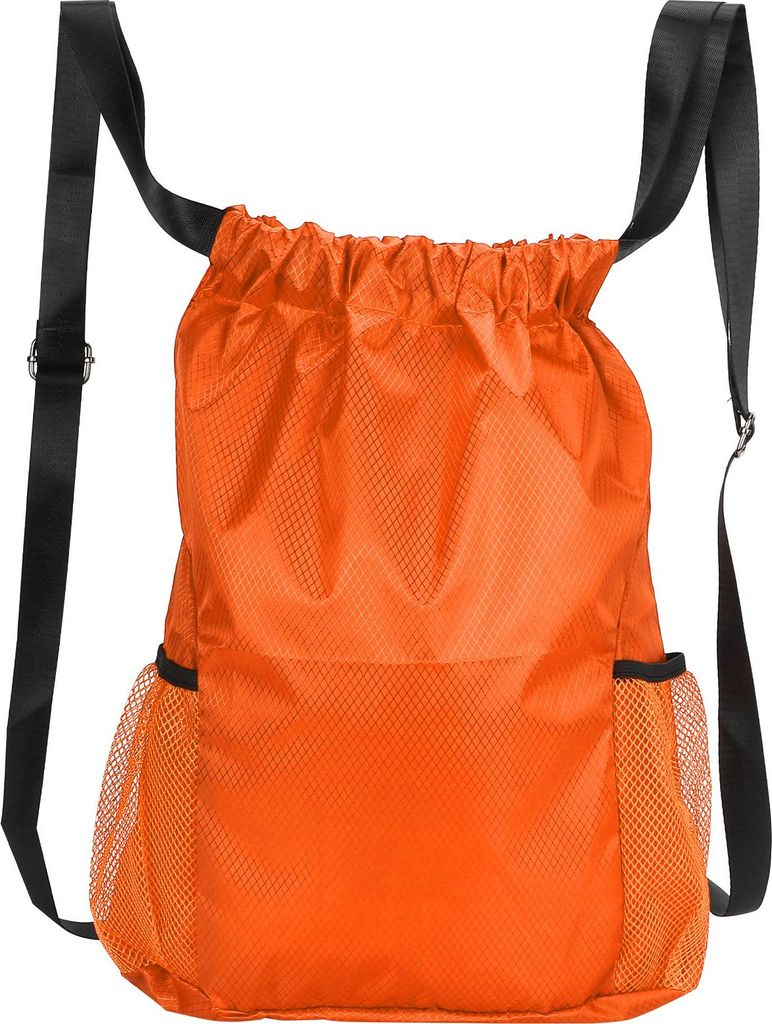 Kordelkorderpocke Doppelter Schulter -Rucksack verdickter wasserdichtes Fahrt Bagorange