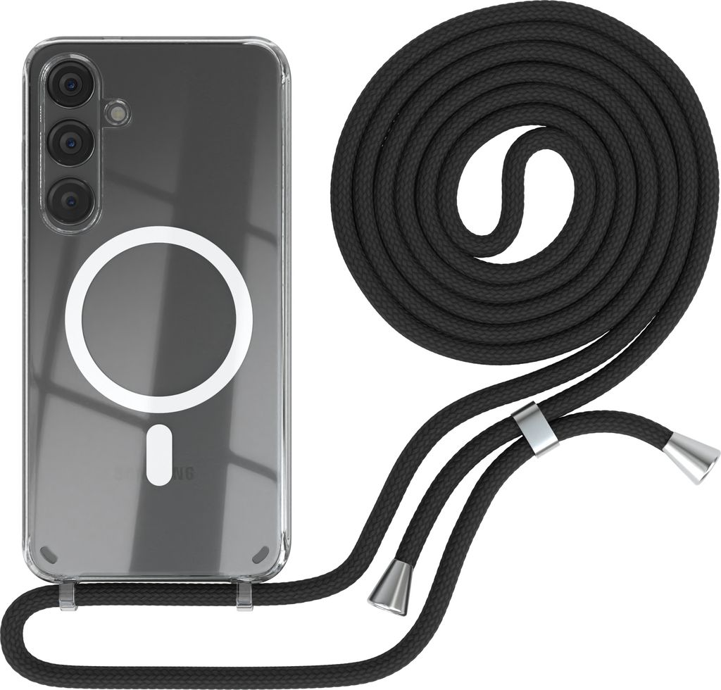 EAZY CASE - Handykette kompatibel mit Samsung Galaxy S24 Plus Kette zum Umhängen Stoßfest Handyhülle für Galaxy S24 Plus Silikon Hülle mit Ban...