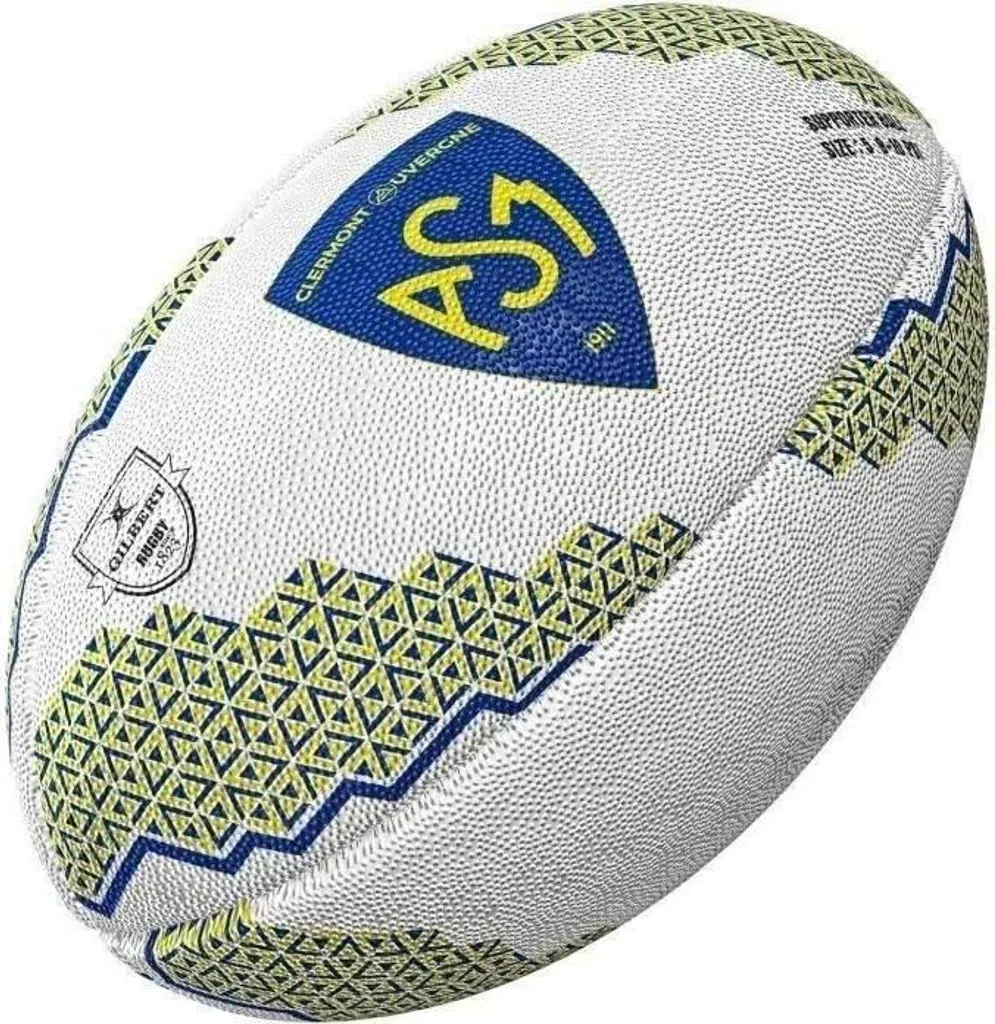 Ballon de Rugby Clermont Gilbert Taille 5 - Équipement Officiel ASM