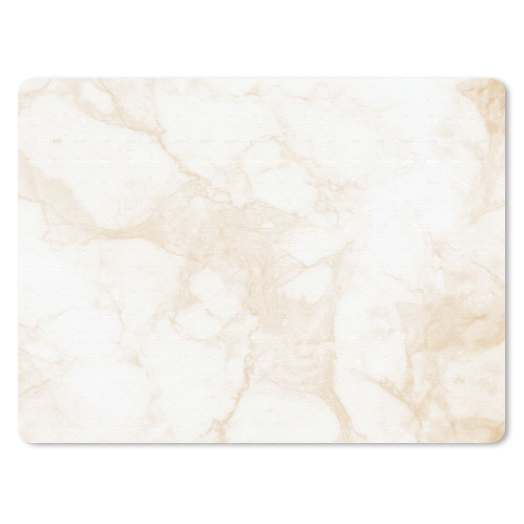 MuchoWow Mauspad Mousepad Marmor - Weiß - Gold - Luxus 23x19 cm - Mousepads - Maus Mat - Pad - Mausunterlage - Schreibtischunterlage - Mauspad