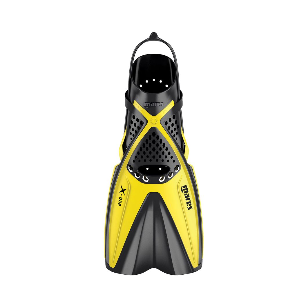 Mares X-ONE *Junior* Schnorchelflosse mit Gummi Straps für Kinder, Größe:XS, Farbe:gelb