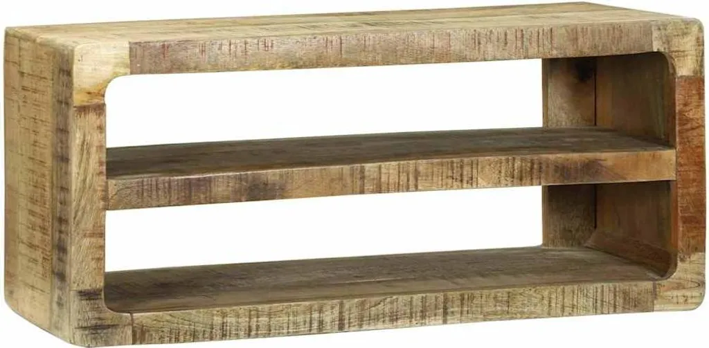 Mobile TV vidaXL 80x32x36 cm Legno Massello di Mango - Design Industriale