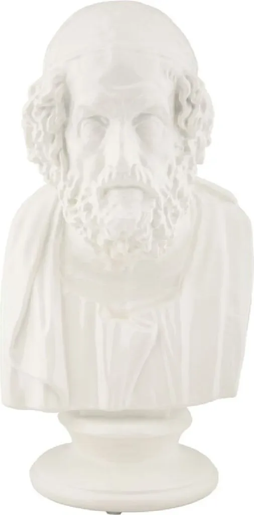 Mauro Ferretti Sculpture Sage Blanc 12,9x12,5x25 cm en Résine Design