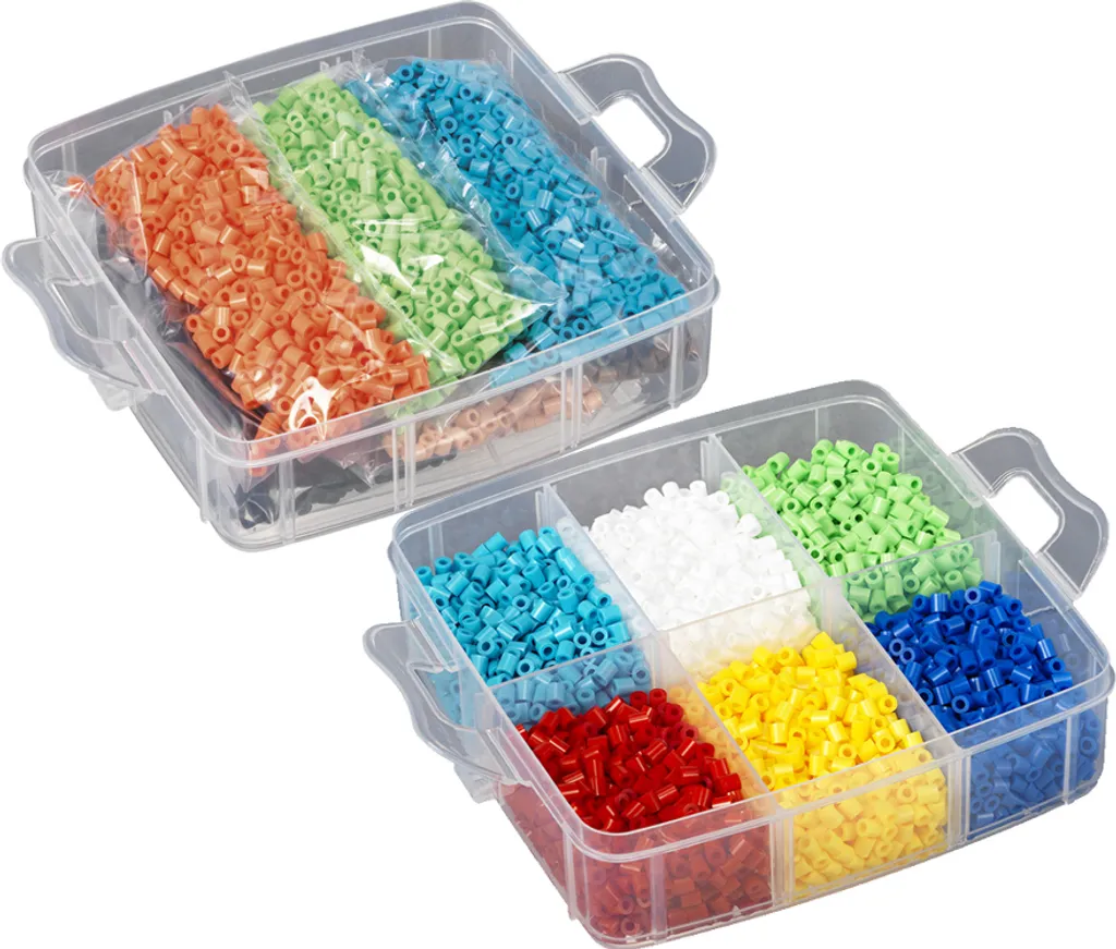 Bac de tri Hama Midi 6000 perles à repasser multicolores assorties - 6