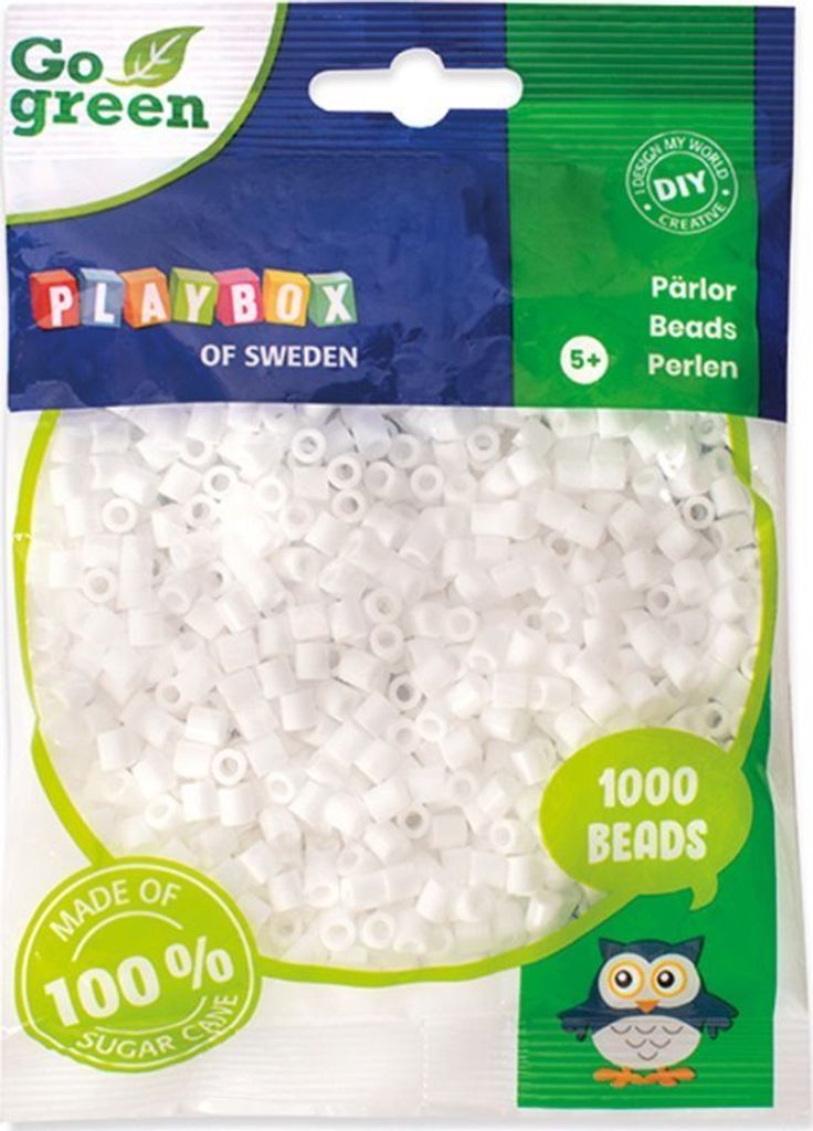 Playbox Bügelperlen Go green Midi 1000 Stk. weiß Produktbild 