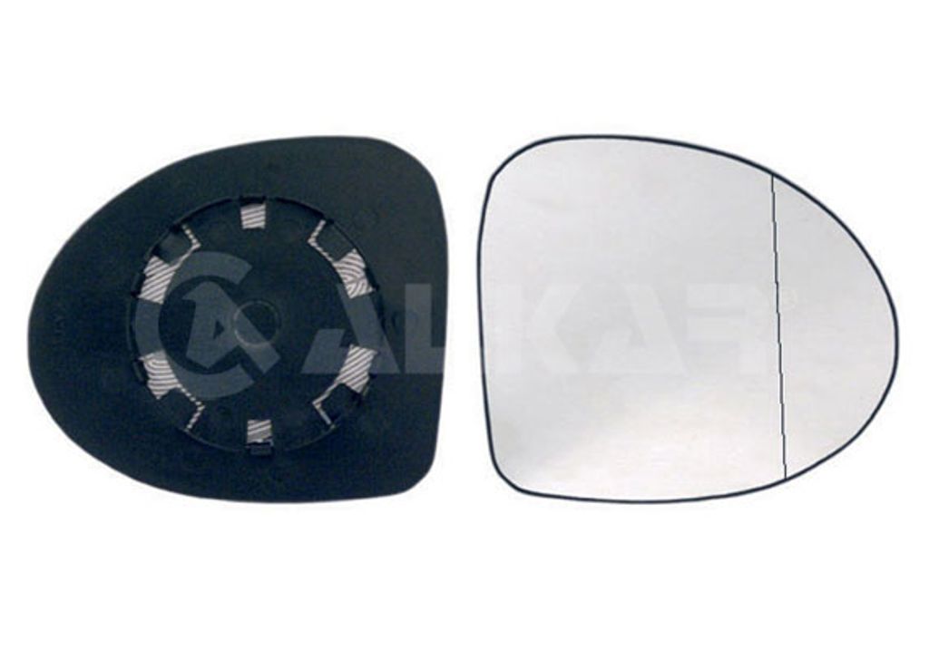 ALKAR Spiegelglas Außenspiegel Rechts für RENAULT TWINGO II (CN0) Konvex 6402171
