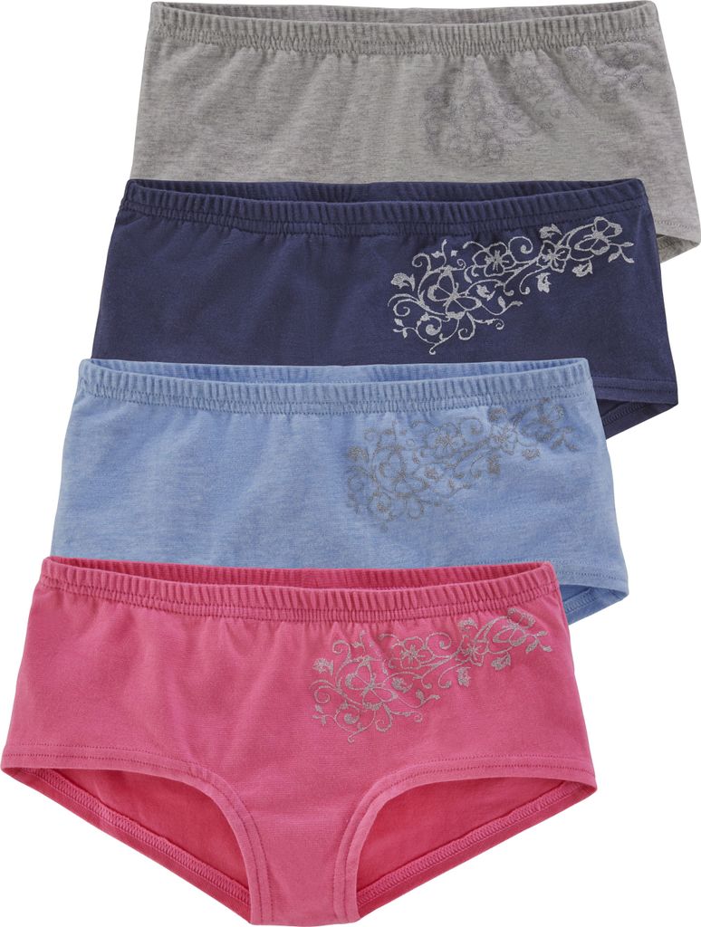 Petite Fleur Kids Panty 4 -teilig blau-meliert, pink, marine, grau-meliert Größe 146/152