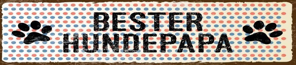 vianmo Holzschild 46x10 cm Bester Hundepapa