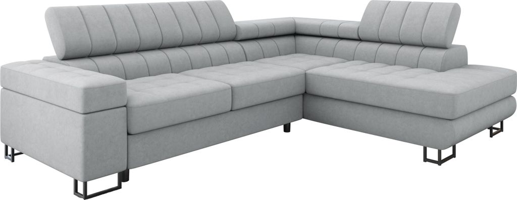 MIRJAN24 Ecksofa Laris Premium, L-Form Polsterecke, Stilvoll Eckcouch mit Bettkasten und Schlaffunktion (Zoya 12, Seite: Rechts)