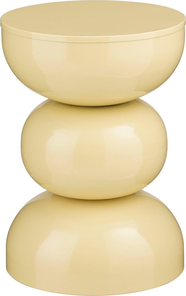 Mica Decorations Luna Beistelltisch - H46 x Ø32 cm - Eisen - Beige