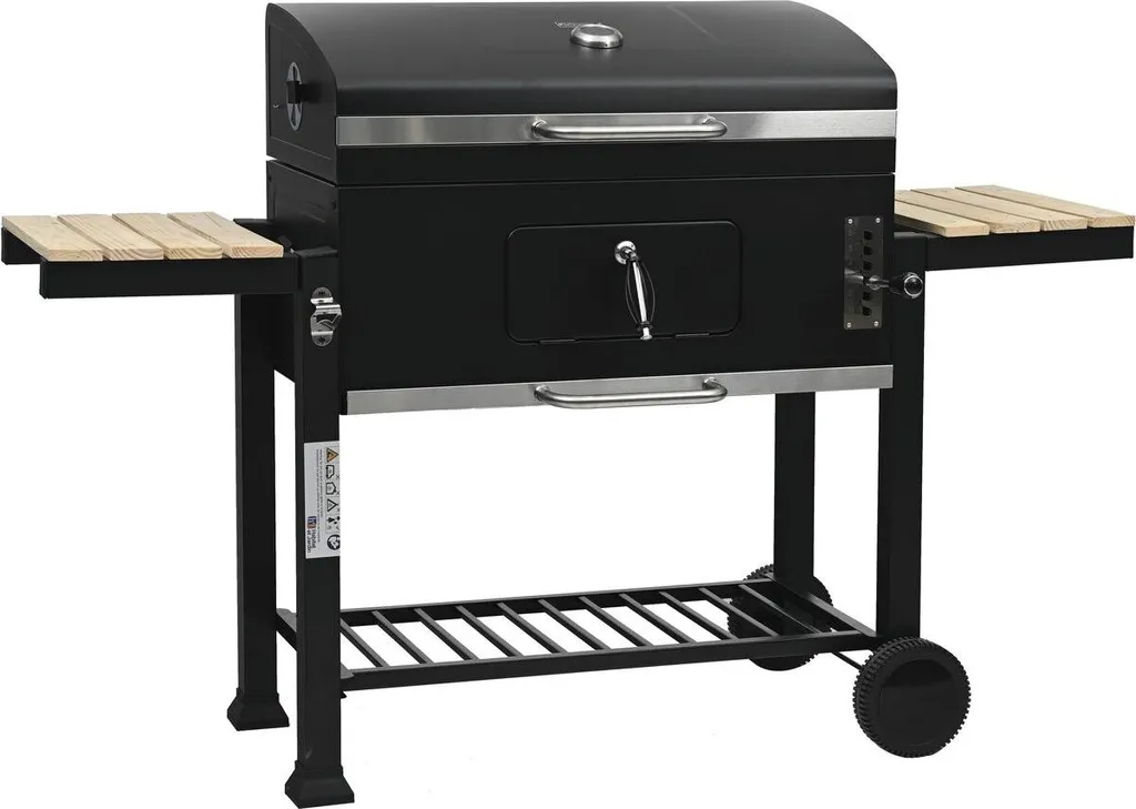 Barbecue charbon extérieur Marquis idéal pour jardin avec ses tablettes