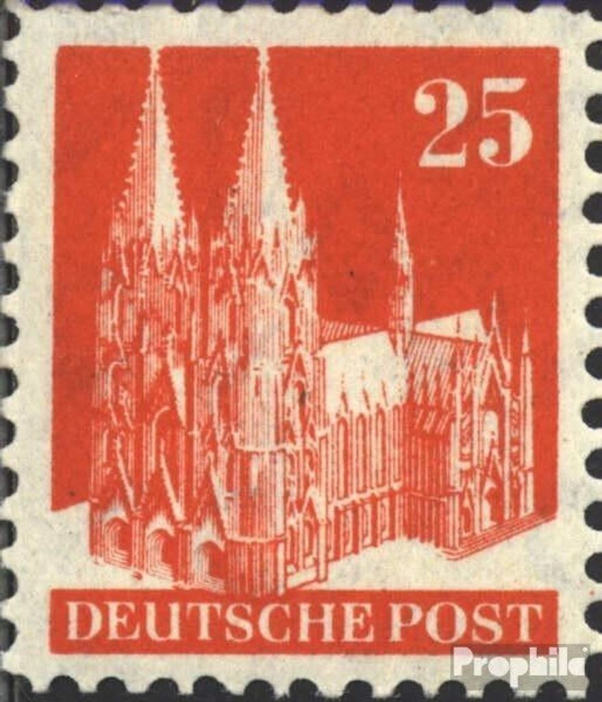 Briefmarken Bizone (Alliierte Besetzung) 1948 Mi 87W II E postfrisch Bauten