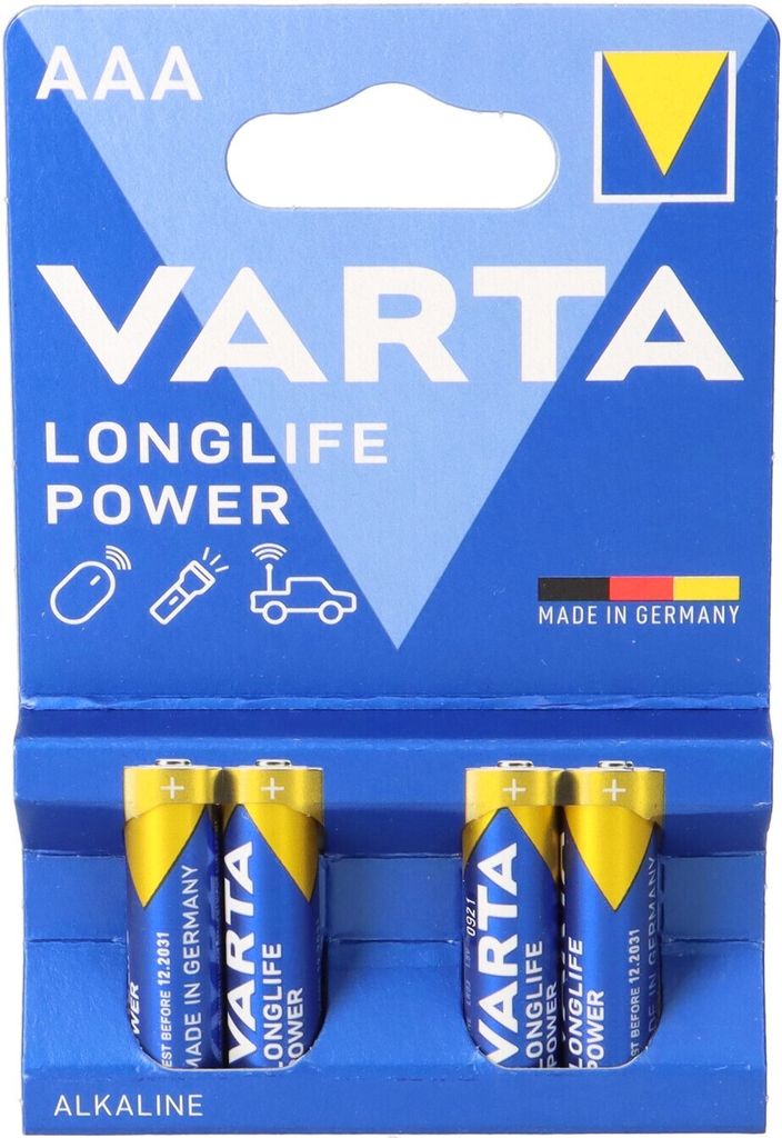 Varta 4903 LR03 AAA Micro High Energy Batterie 4er-Pack Obrázok produktu 