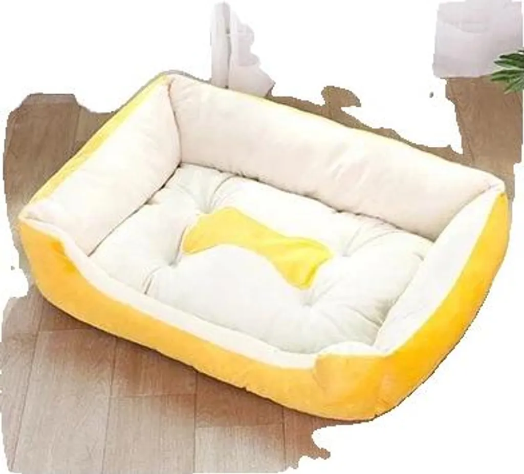 Cuccia Rialzata XL Gialla per Cani 90x70: Design Moderno e Fresco