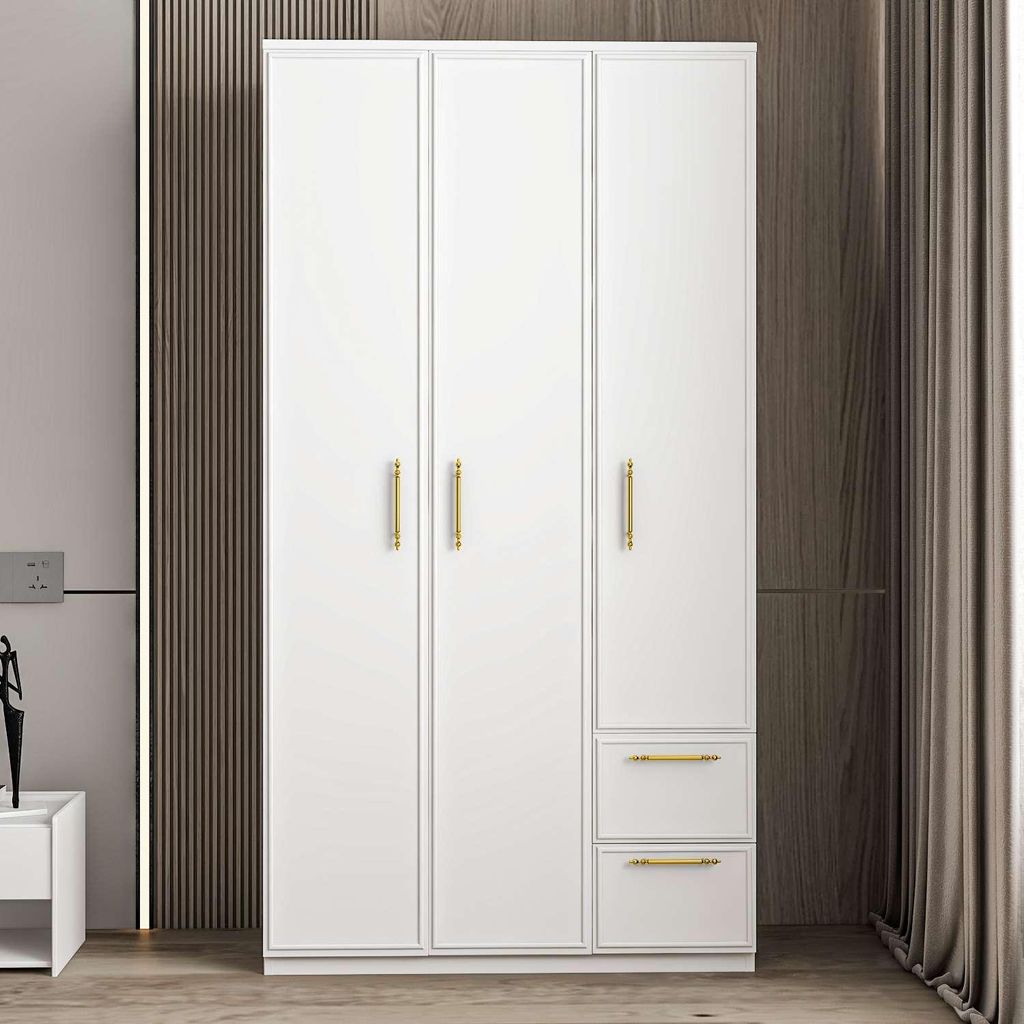 Skye Decor, Hochwertiger Kleiderschrank, Weiß, 90 x 171,8 x 45 cm | 100% melaminbeschichtete Spanplatte, Stärke: 18 mm | Ideal für modernes Wohn...