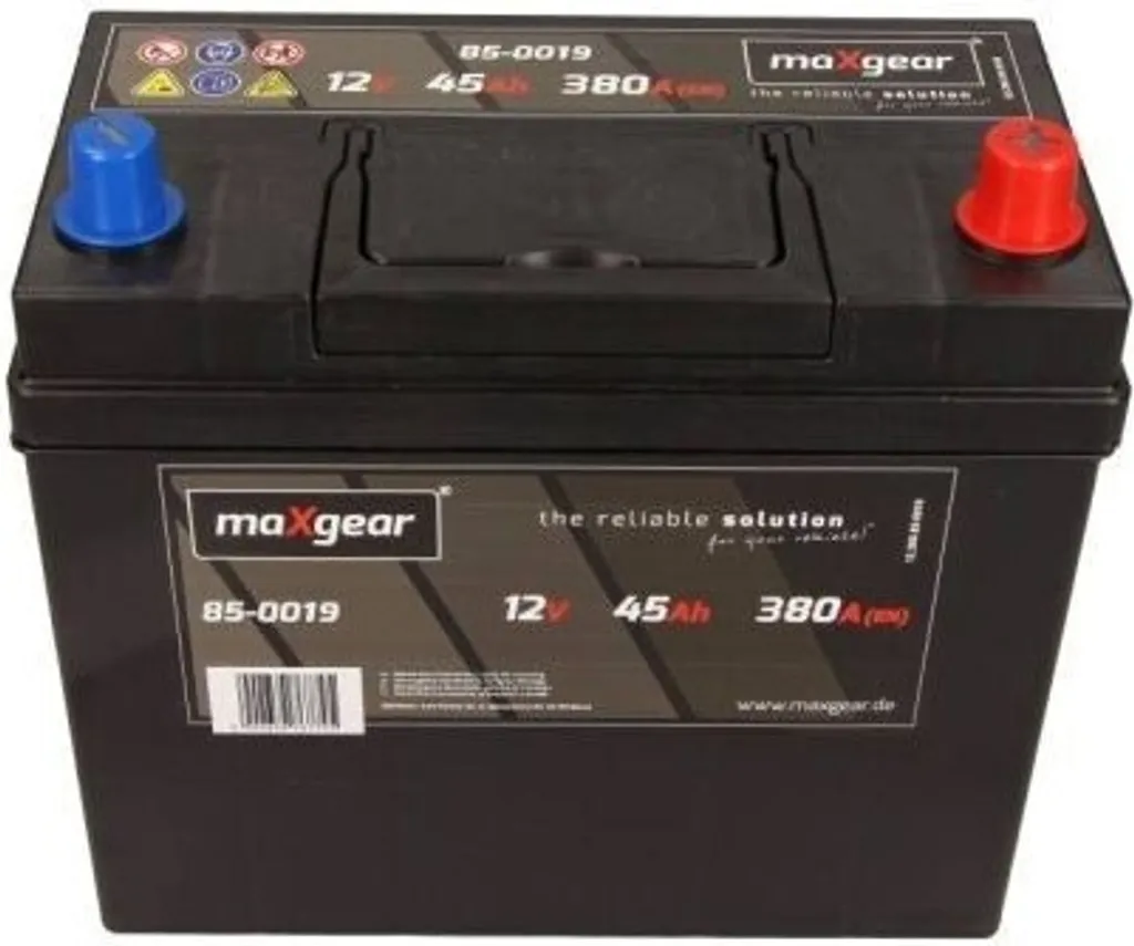 Batterie 12V 45Ah idéale pour trajets urbains en Toyota Yaris et Mazda 2