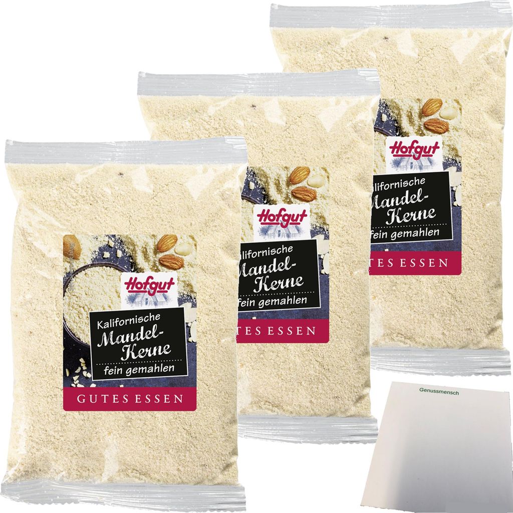 Hofgut Kalifornische Mandeln gemahlen blanchiert 3er Pack Produktbild 