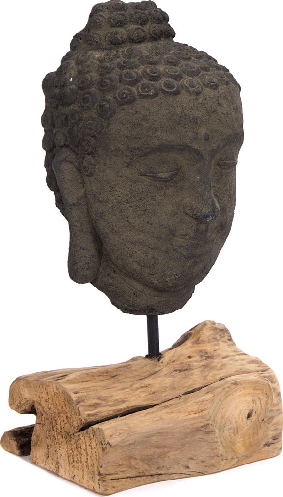 SKULPTUR "BUDDHA" | 45 cm, Beton | Buddha-Kopf, Buddha Deko Objekt