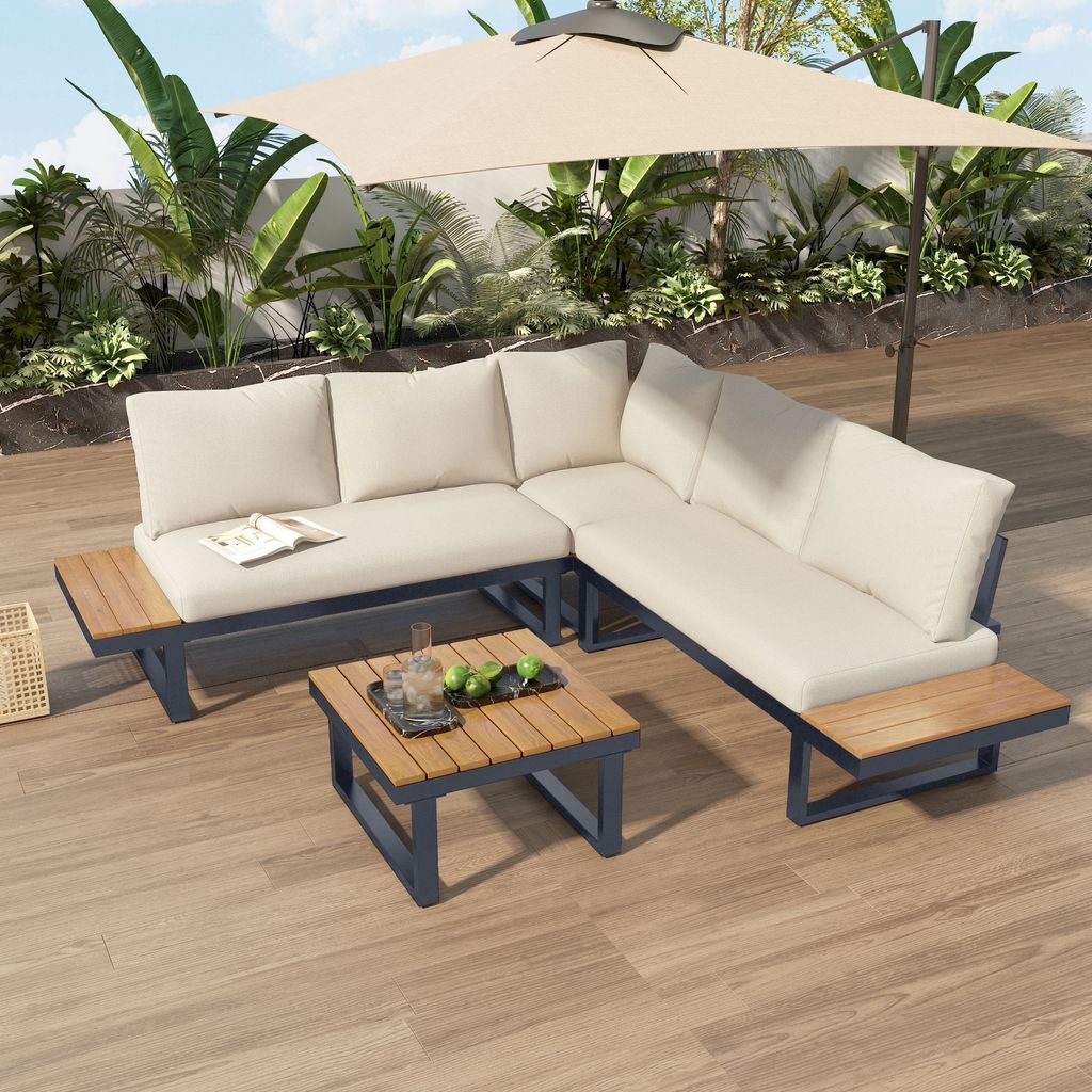 Flieks Gartenlounge-Set 5 Sitzer, Balkonmöbel Set mit Produktbild