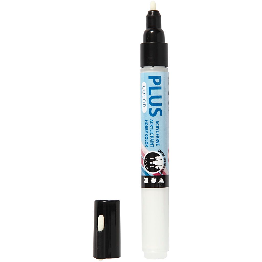 Plus Color Marker, Strichstärke: 1-2 mm, L 14,5 cm, Creme, 1Stck