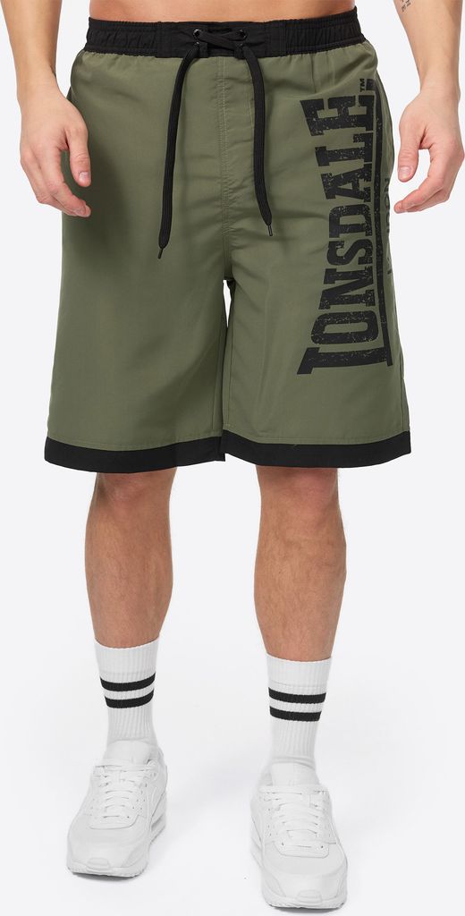 Herren Beachshorts normale Passform CLENNELL Black/Olive M Lonsdale
