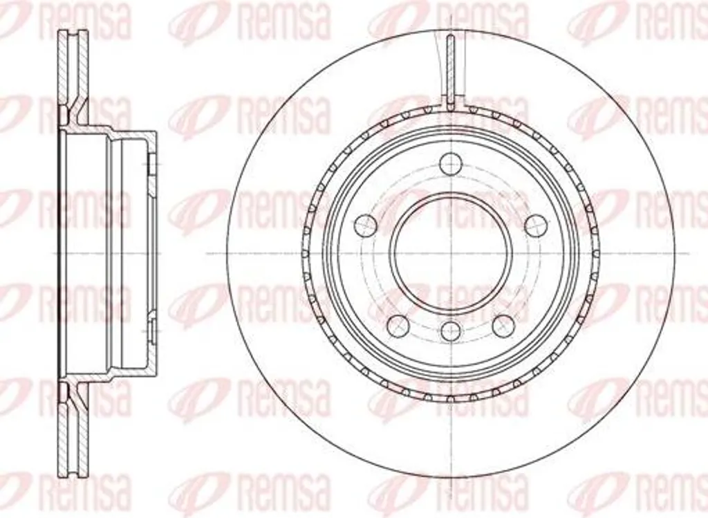 Disque de frein REMSA 61231.10 pour BMW Série 1 E87 E81 et Série 3 E90