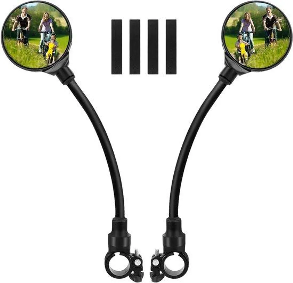 Lot de 2 rétroviseurs universels pour moto et scooter - Noir mat