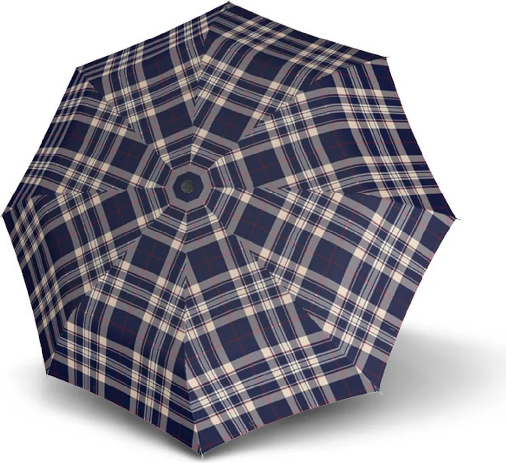 Parapluie doppler Fiber Check Automatic Magic Karo Blue solide et léger