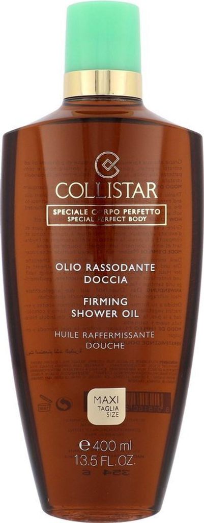 A product shot of a bottle of Collistar Firming Shower Oil.