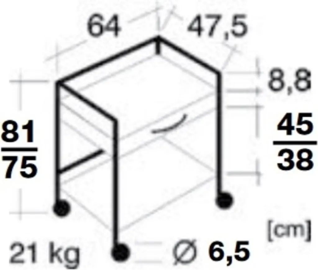 Optimisez votre espace avec le chariot Quickstar acier 64cm à tiroir