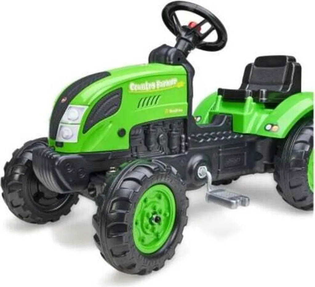 Falk Tracteur à pédales Country Farmer vert avec remorque amovible - 4