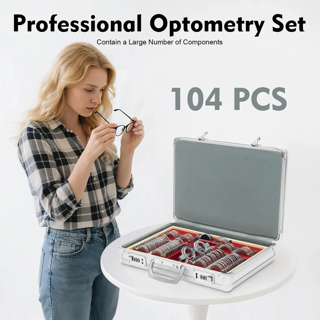 Jeu de verres d'essai pour optométrie - Solution de réfraction 104 pcs - 7