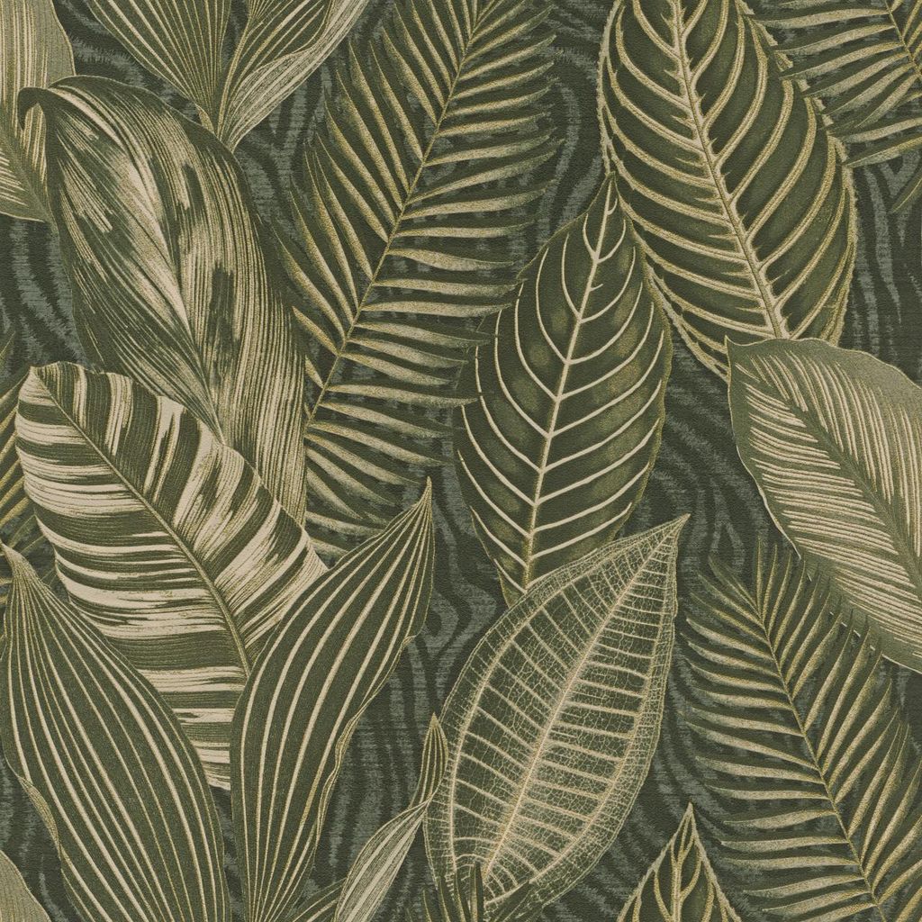 Rasch Vliestapete 751826 African Queen III, Blätter grün Produktbild 