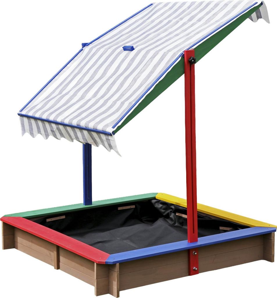 Dobar Sandkasten farbig mit Dach 111 x 111 cm Produktbild 