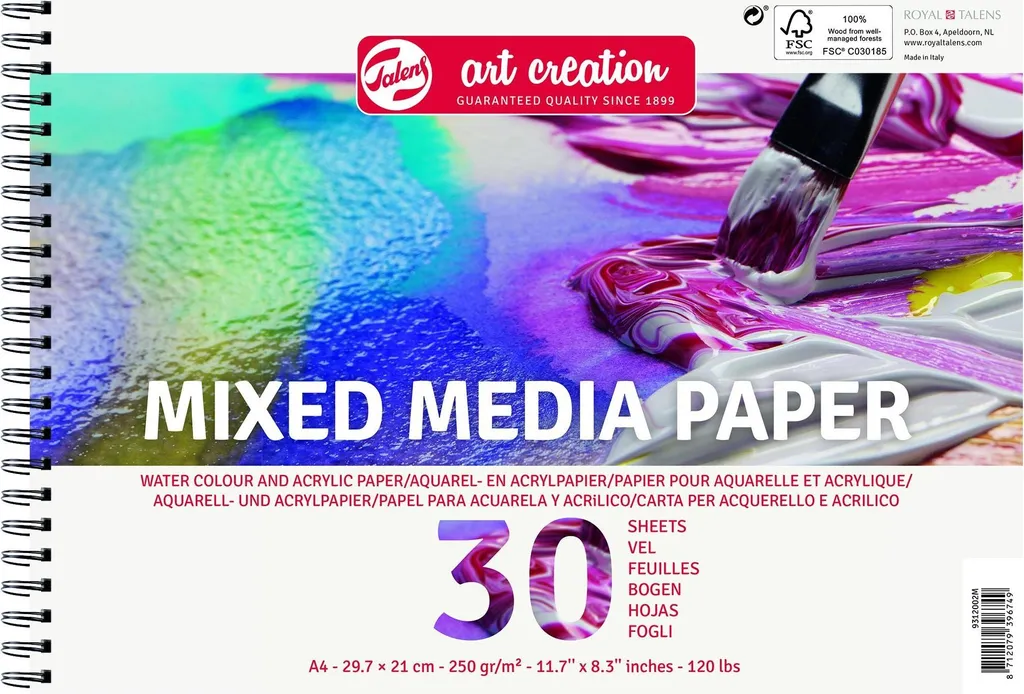 Album Carta Tecnica Mista A4 Talens | 250g per Emozioni su Carta