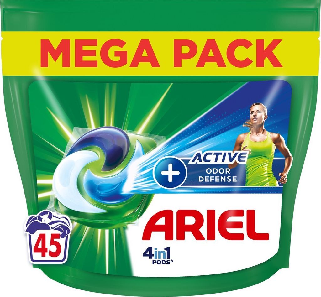 Ariel 4in1 Waschmittelkapseln + aktive Geruchsabwehr – Produktbild 1