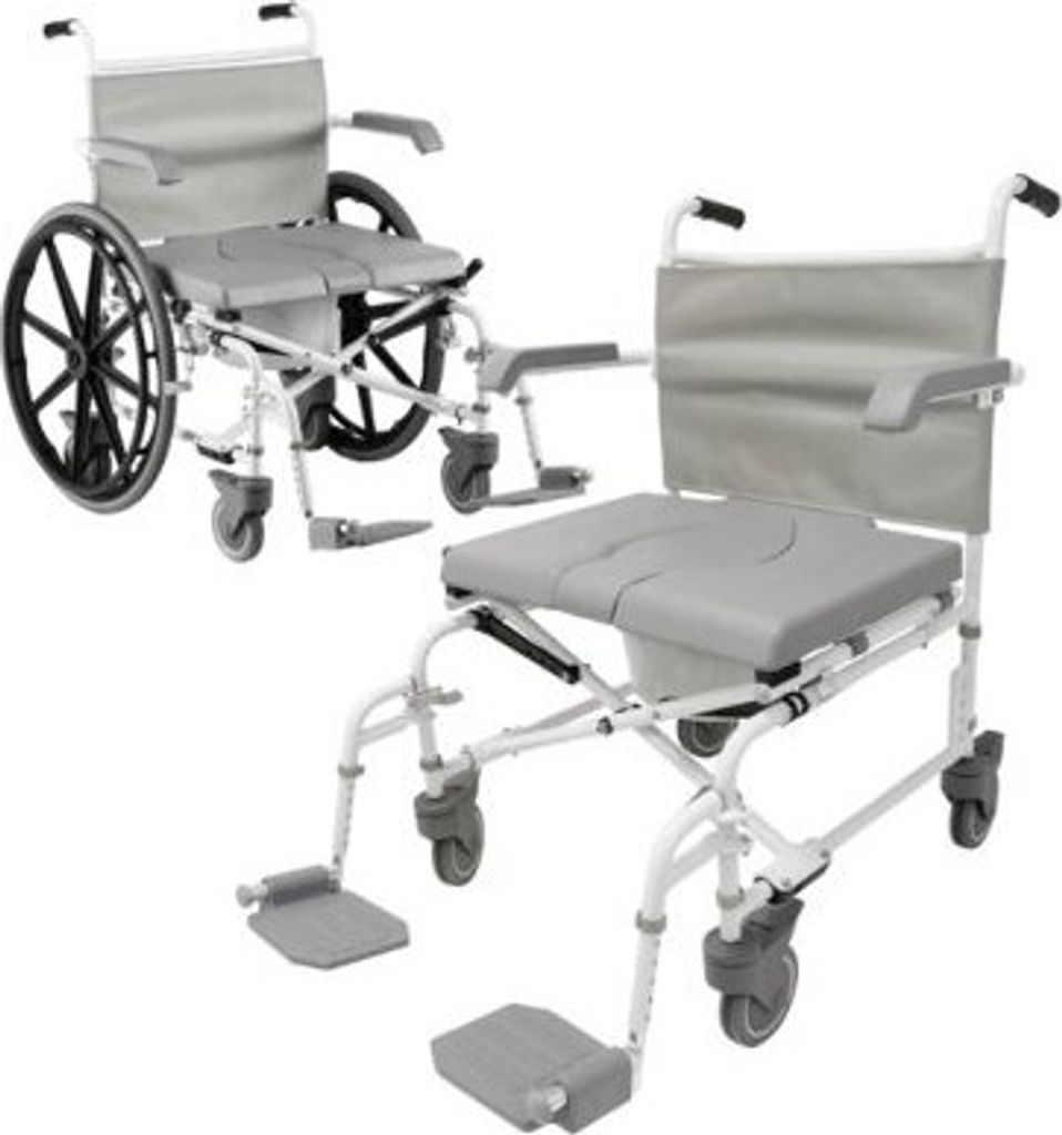 Dusch-Toilettenrollstuhl,DuoMotion XL 24"Räder,