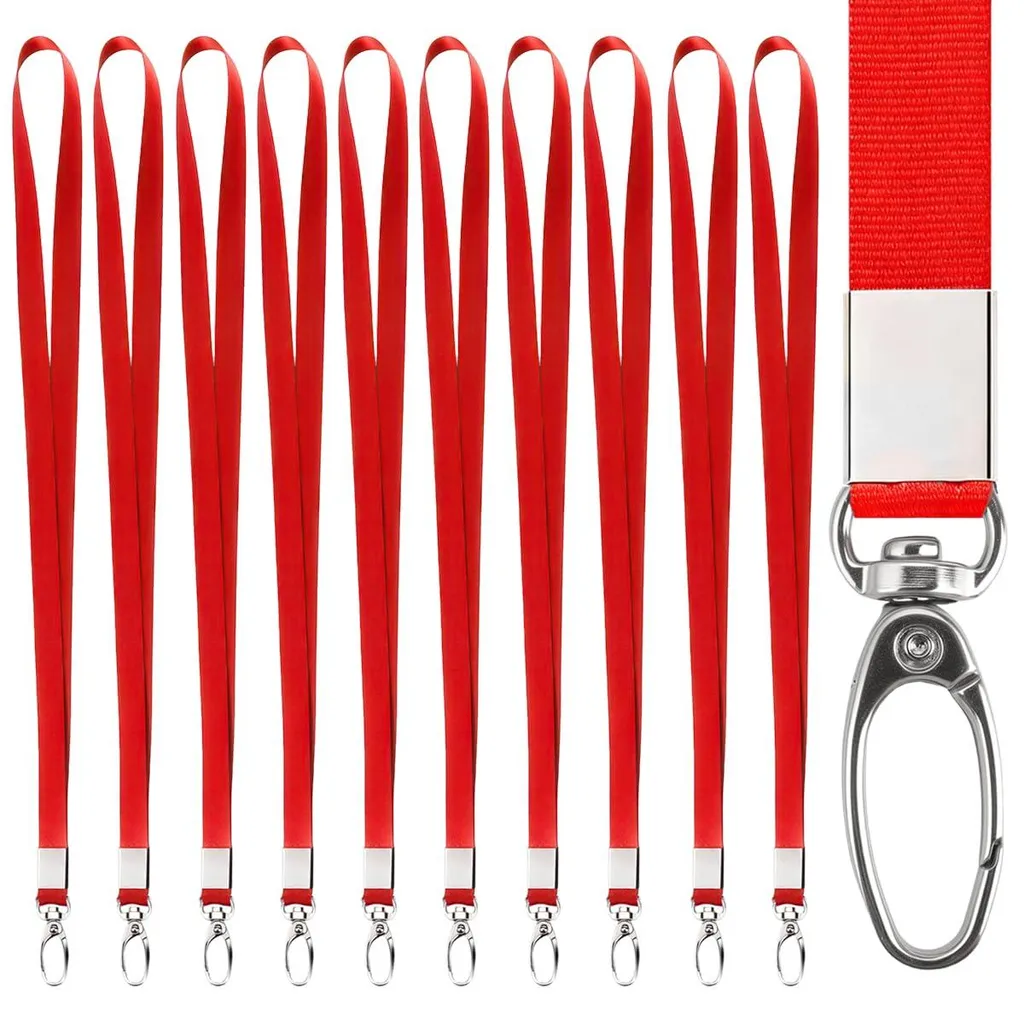 Cordon de cou rouge pour clés USB et badges de salon professionnel