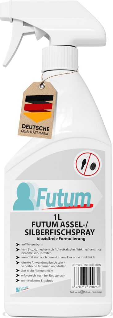 FUTUM 1 Liter Silberfischspray / Asselspray | Biozidfreie Produktbild 
