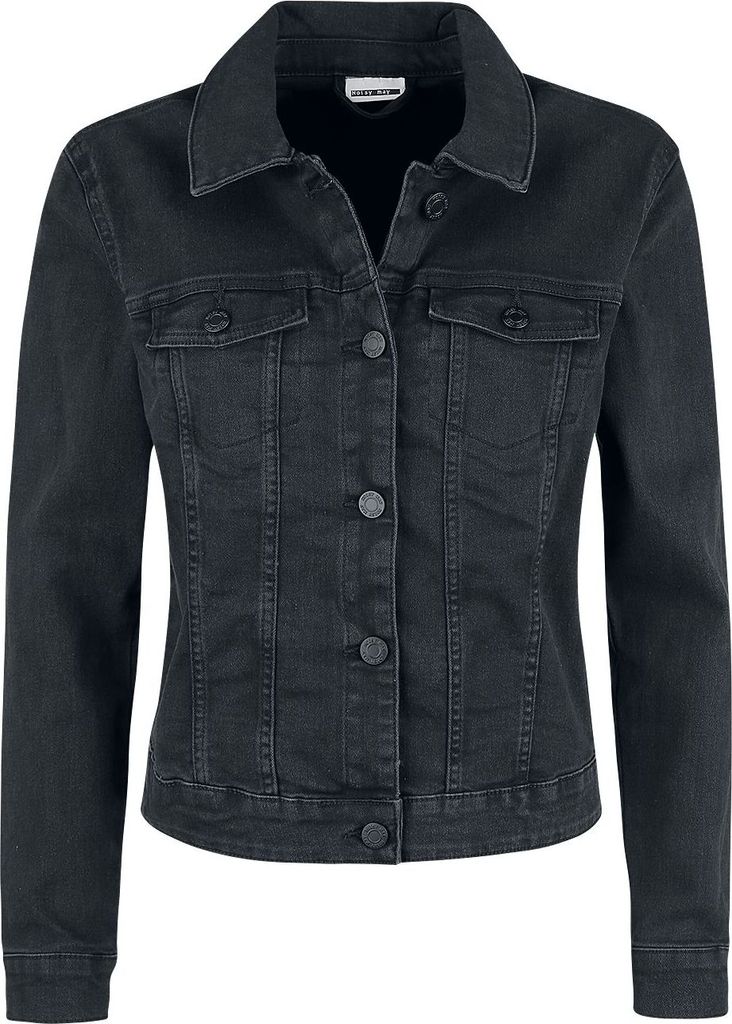 Noisy May Jeansjacke Damen NMDebra Black Wash Denim Jacket schwarz L