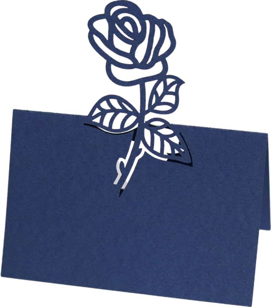 50PCS Laser Cut 3D Rose Blume Platz Karte Tabelle Name Karte, Papier Sitz Zahlen Karten Fš¹r Hochzeit Geburtstag Party Dekoration