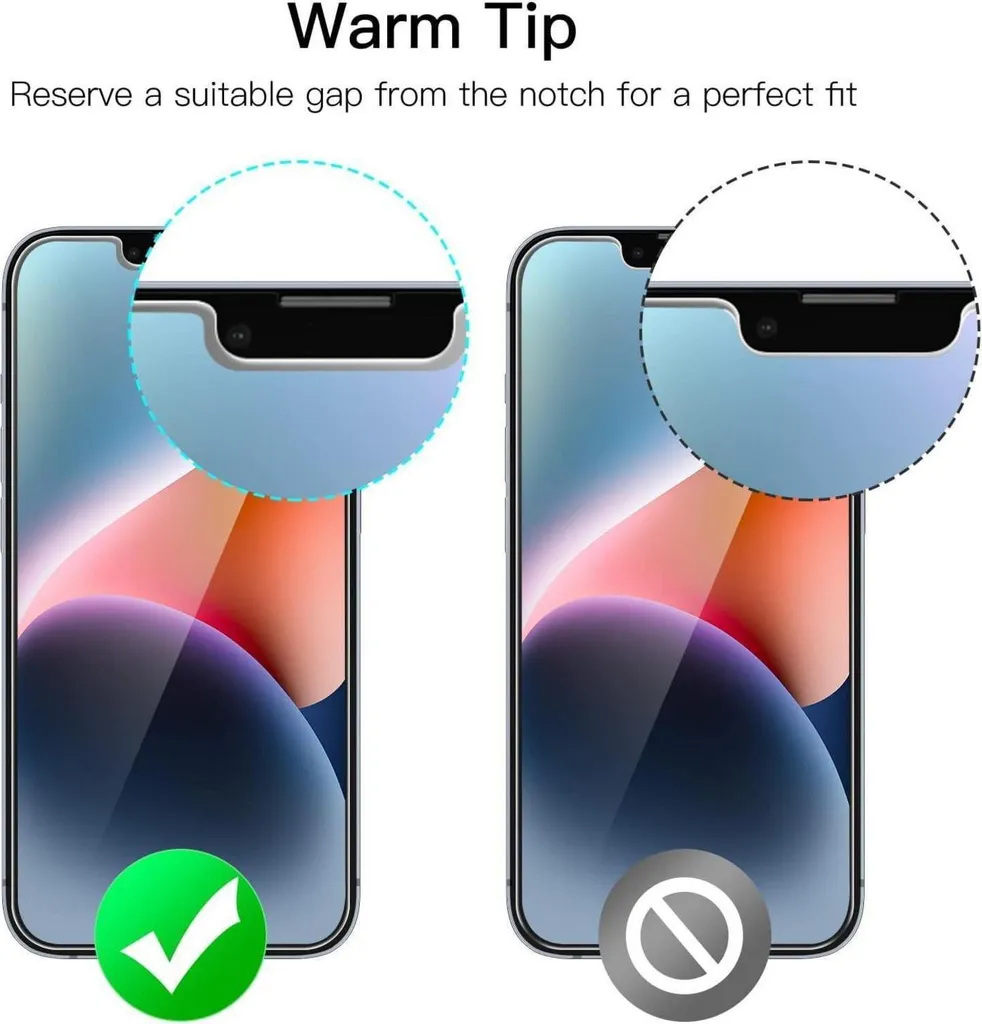 Protection d'Écran iPhone 14 Plus en Verre Blindé Antichoc - Pack de 3