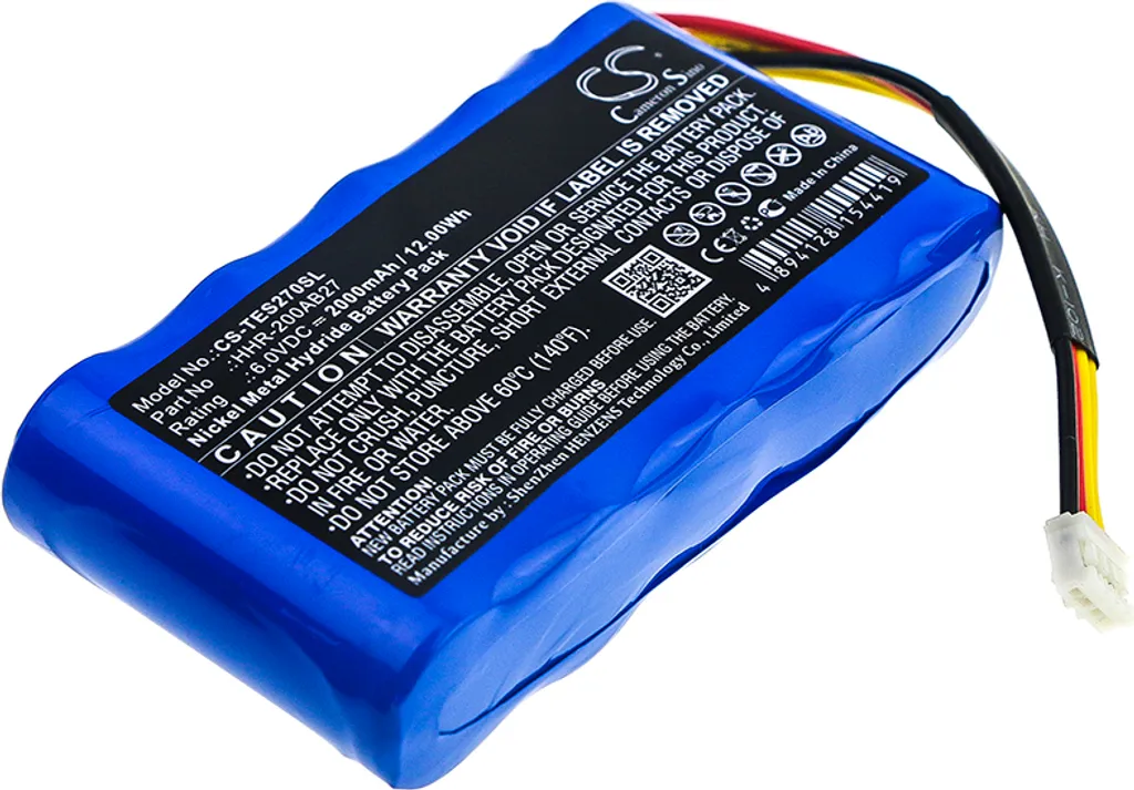 Batterie pour Réparer Analyseur Testo Fluegas remplace HHR-200AB27 HS