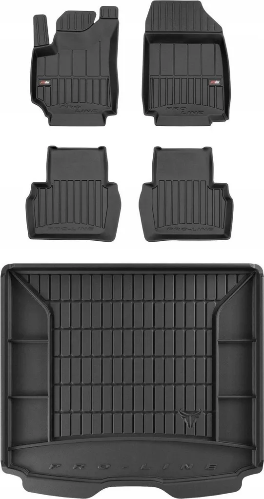 Tappetini 3D Fiat Croma 2005-2011 in Gomma Nera - Protezione Totale