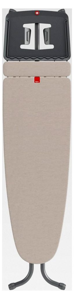 Bügelbrett | Premium-Serie | Bezug mit Molton | Bügelbrett mit Wäschetablett | Integriertes Ärmelbügeleisen | Maße: 120,5 x 41 cm